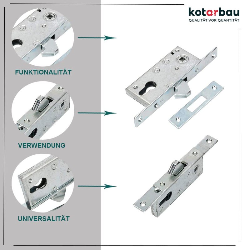 KOTARBAU® Hook Lock Sliding Gates Mortise Lock H-60 Sliding Door