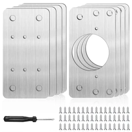 Pack of 8 Hinge Repair Kit, 9 x 5 cm Repair Piece for Side Hinge Plate, Cabinet Door Repair Plate, Cabinet Hinge Hinges, Hinge Repair Kit, Cabinet Hinges