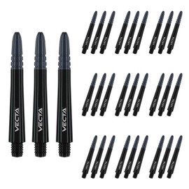 WINMAU Vecta Black Intermediate Polycarbonate Dart Stems (Shafts) - 10 sets per pack (30 dart stems in total)