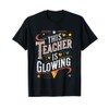 This Teacher is Glowing Rainbow Text T-Shirt
