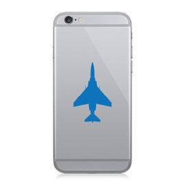 RDW Pair of F-4 Phantom Cell Phone Stickers Mobile F4 Jet Plane Military air Force Rhino - Blue