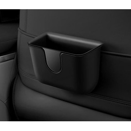 Qirc Car Trash Can, Waterproof and Leak-Proof Auto Rubbish Bin, New Layered Design Hanging Trash Can for Back of Car, Portable Vehicle Trash Bin, Ideal for SUV, Truck, Van (Black)