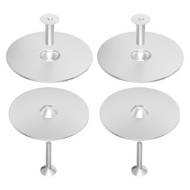 Steel Door Hole Cover Plate,2-5/8" Diameter Round Deadbolt Cover Plate,Door Knob Hole Cover Plate,Door Lock Hole Filler Plate-(Stainless Steel) (2 Pack)