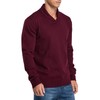 NITAGUT Men's Casual Knitted Shawl Collar Pullover Sweater Wine Red