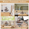 Water Fountains Resin Lotus Leaf Tabletop Fountain Waterfall Indoor Waterfall