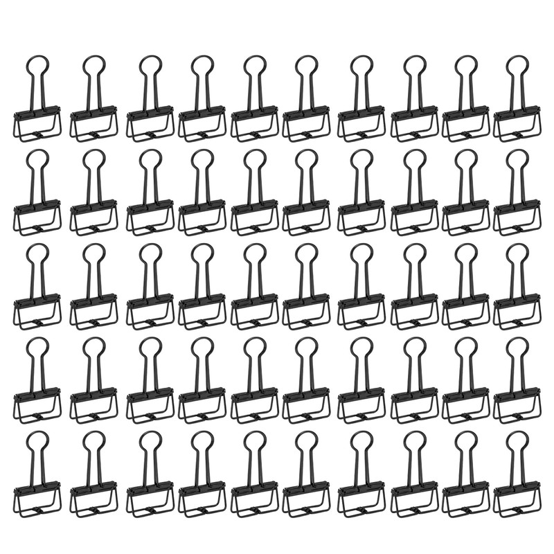 50Pcs Hollow Binder Clips Metal Paper Binder Clips for Documents