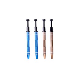 luvilly 4 Pack Durable Grabber Tool, Stainless Steel IC Chip Pickup Tool Electronic Components Claw, Manicure Cotton Ball Tweezers for Small Parts/Jewelry Makers