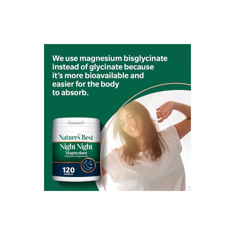 Nature’s Best Night Night Magnesium - Bisglycinate for Rest &