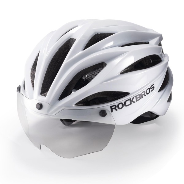 ROCKBROS Adult Bicycle Helmet with Visor Magnetic Removable MTB Helmet