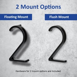 5'' Floating Black House Number - Modern and Contemporary - Address Sign Home Numbers Flush Mount - Designed in Canada (#6)