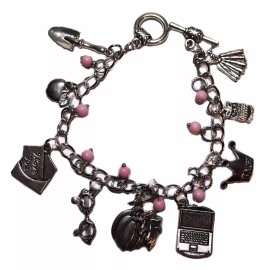 UB Pretty Little Liars Silvertone Metal Charm Bracelet