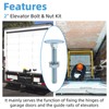 2" Elevator Bolt & Nut Kit (10 Pcs) Compatible with