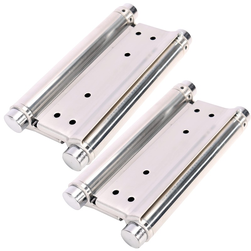 Pair of 8" Heavty Duty Double Action Spring Hinges, Self