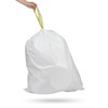 Ninestars Extra Strong White Trash Bags with Drawstring, Multiple Sizes
