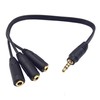9 Inch 3.5mm (1/8") TRRS Male Plug to 3X Female