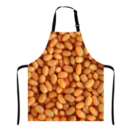 Wasach Funny Baking Apron Baked Beans – Novelty Cooking Chef Gift For Men – Womens Baking Gift Full BBQ Grilling Kitchen Apron
