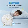YouJabz Analog Alarm Clock, Super Silent Non Ticking with Night