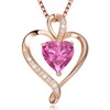 LAVUMO Heart Necklace for Women 925 Sterling Silver Love Cubic