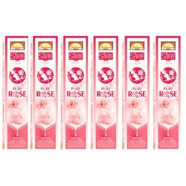 Parimal (R6) Sacred Scents Natural Pure Rose Incense Sticks 144 G Traditional Hand Rolled Agarbathi (Pack of 6)