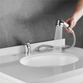 Weirun Bathroom Shower 2-Functions Spray Head Faucet Sprayer Nozzle for Salon Shampoo Bed Bowl Basin Mixer Tap Valve Wash Hair,Chrome