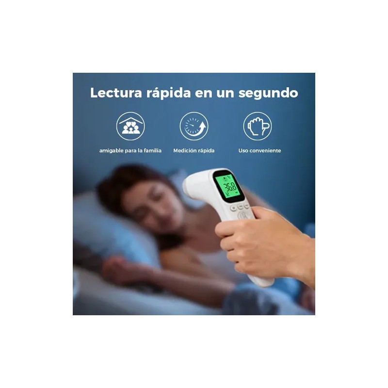 Termómetro Digital Infrarrojo Con Pantalla Led (blanco)