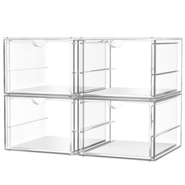 caktraie Versatile Acrylic Makeup Organizer, Drawer Organizer - Transparent Desktop Storage for Cosmetics, Office Supplies & More - Clear Organizer for Home & Office Use