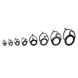 Sarini 8pcs Double Leg Fishing Rod Guide Ring Repair Kit Double Leg Sea Rod Guide Eyes Rotating Rod Guide Rod For Fishing Rod Guide Rod Replacement