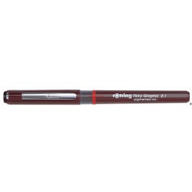 Rotring Tikky Graphic Fine Liner Pen 0.10mm - Black Ink (Blister Pack)