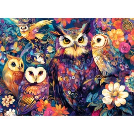 300 Pieces Owl Puzzle for Adults, Bird Puzzle 300 Pieces Recycled Cardboard Jigsaw Puzzles for Adults, Family Challenging Game Home Decor Gift Toy for Teens Kids Seniors 20.5×15 in