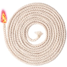 OIIKI 65.6 Ft 1/8''(4 mm) Oil Lamp Wicks, Braided Round Cotton Kerosene Lamp Wick, Braided Candle Replacement Wicks for Oil Lantern, DIY Candle, Kerosene Lamps, Alcohol Candle