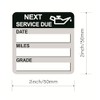 Oil Change Sticker Static Cling,2inch 60pcs Black Service Remind Window
