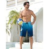 SILKWORLD Mens Swim Trunks with Compression Liner Quick Dry Bathing