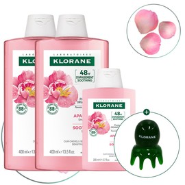클로란 [민감두피&두피진정] 피오니 샴푸 400ml x 2개 + 200ml + 문어 괄사 증정 [Sensitive Scalp & Scalp Soothing] Peony Shampoo 400ml x 2 + 200ml + Free Octopus Gua Sha