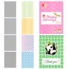INFUNLY 4 Sheets Background Hot Foil Plate Metal Plaid Mica
