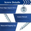 Pocket Hole Screws, Goobetter Pocket Screws #8 x 2-1/2" 100