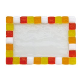Cute Handmade Glass Crafted Mosaic Tray Corner
