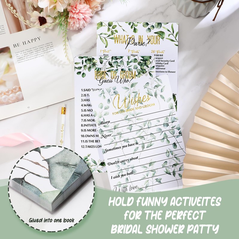 Outus 220 Pieces Bridal Shower Game Set - Fun Wedding