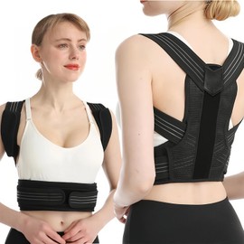 2025 REPETRI TECH Posture Supporter, Posture Belt (Supervised by Chiropractic Director), Rolled Shoulder, Hunched, Shoulder Blade Supporter (Breathable, Lightweight, Unisex, Adjustable) Padded