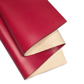 Genuine Leather Hide | 1.8-2.0 mm | Full Grain Thick Leather Sheet & Pieces for LeatherCrafting and Leatherworking Projects by Kozmo (Blood Red, 06"X12")