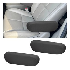 Augeny 2 PCS Car Front Seat Armrest Covers, Soft Elastic Fabric Auto Arm Rest Protector, Breathable Front Seat Armrest Cover Replacement, Universal Vehicle Interior Decor Accessories (Gray)