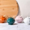 Ursword Iridescent Sugar Bowl with Lid and Spoon, Ceramic Sugar