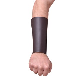 Battle-Merchant Bow Cuff in Brown Leather Archery Bracelet