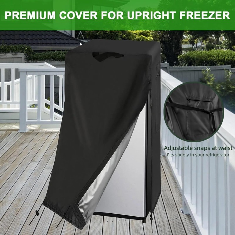 Guisong Refrigerator Cover, Waterproof&Dustproof Cover for Protecting Upright Freezers/Beverage Refrigerator-Suitable