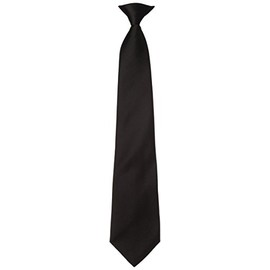 Knot Knot 018493-20000-2507 02 Men's One-Touch Black Necktie, 100% Silk, black solid sateen