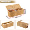 Sumnacon Wicker Storage Basket with Lid, Rectangular Narrow Baskets for