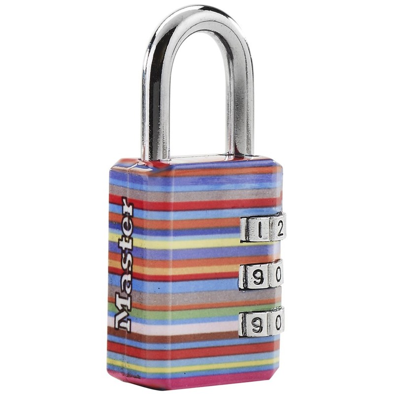 Master Lock Combination Lock - 30mm Combo Lock with Striped