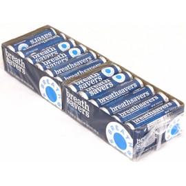 Breath Savers Peppermint Pack of 24 Rolls Mints Breathsavers Bulk Mint Candy