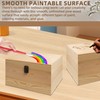 VIKOS Products 10.71x8x5.66-Inch Unfinished Wooden Box with Hinged Lid &