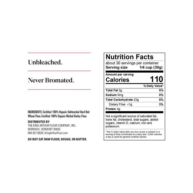 King Arthur Flour Organic Unbleached All Purpose Flour - 2