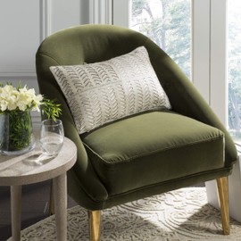 SAFAVIEH Dash Cowhide Throw Pillow, 19"x19", White